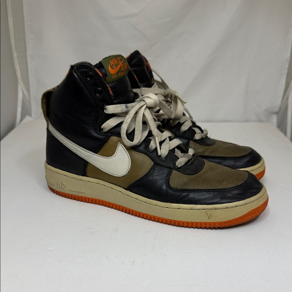 Nike Black and Olive High Top Sneakers